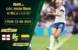 Fb88 soi kèo trận đấu nữ Anh vs nữ Colombia