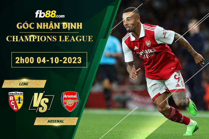 Fb88 soi kèo trận đấu Lens vs Arsenal