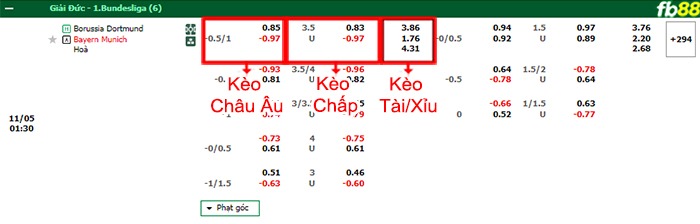 Fb88 bảng kèo trận đấu Dortmund vs Bayern Munich