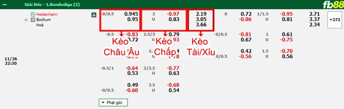 Fb88 bảng kèo trận đấu Heidenheim vs Bochum