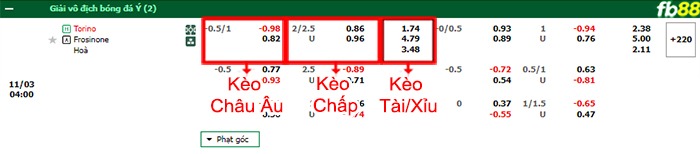 Fb88 bảng kèo trận đấu Torino vs Frosinone