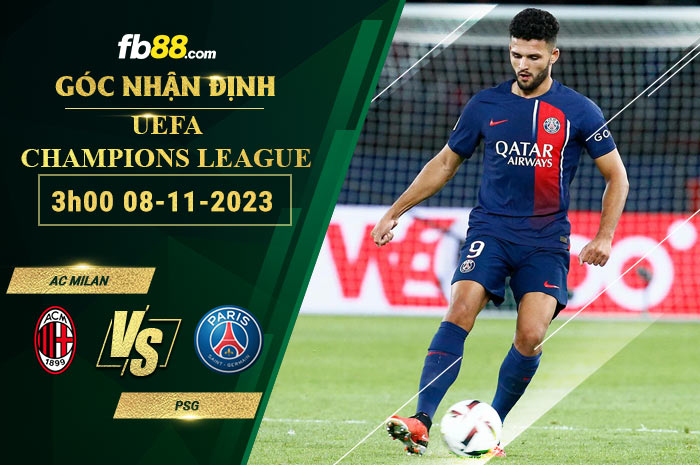 Fb88 soi kèo trận đấu AC Milan vs PSG