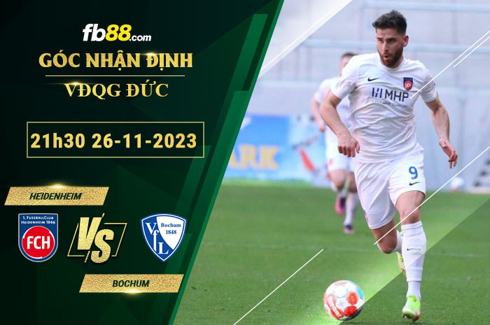 Fb88 soi kèo trận đấu Heidenheim vs Bochum