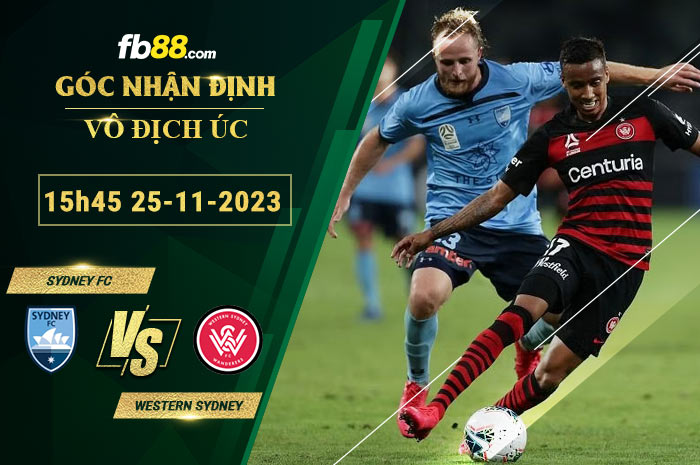Fb88 soi kèo trận đấu Sydney FC vs Western Sydney