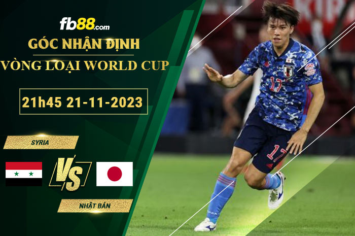 Fb88 soi kèo trận đấu Syria vs Nhật Bản