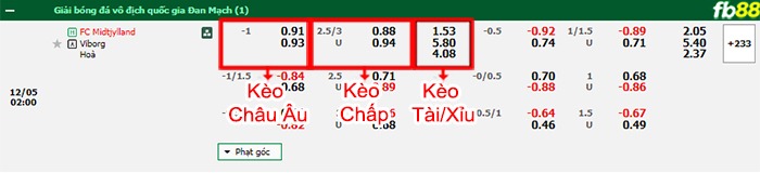 Fb88 bảng kèo trận đấu Midtjylland vs Viborg
