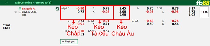 Fb88 bảng kèo trận đấu Envigado vs Boyaca Chico