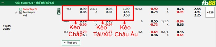 Fb88 bảng kèo trận đấu Gazisehir Gaziantep vs Pendikspor