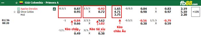 fb88-bảng kèo trận đấu Rionegro Aguilas vs Once Caldas