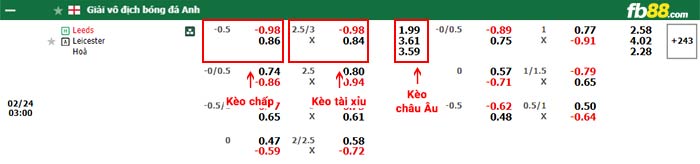 fb88-bảng kèo trận đấu Leeds United vs Leicester City