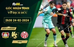 Fb88 soi kèo trận đấu Bayer Leverkusen vs Mainz