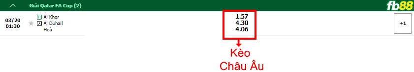 Fb88 bảng kèo trận đấu Al Khor vs Al Duhail