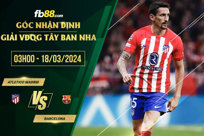 fb88-soi kèo Atletico Madrid vs Barcelona