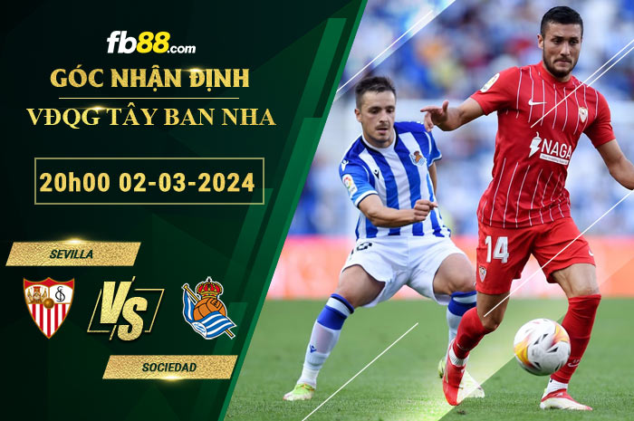 Fb88 soi kèo trận đấu Sevilla vs Sociedad