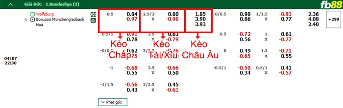 Fb88 bảng kèo trận đấu Wolfsburg vs Monchengladbach