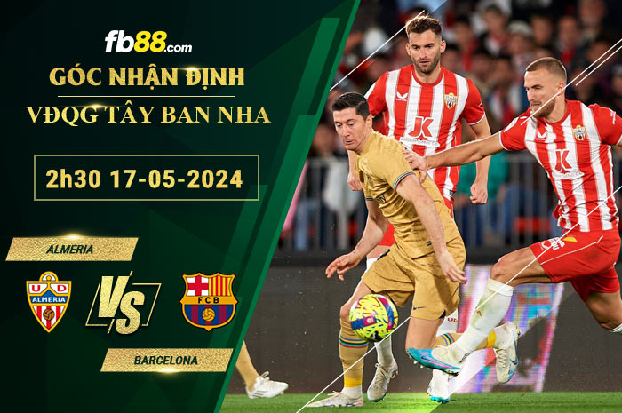 Fb88 soi kèo trận đấu Almeria vs Barcelona