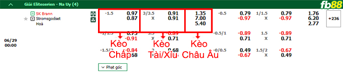 Fb88 bảng kèo trận đấu Brann vs Stromsgodset