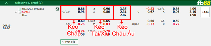 Fb88 bảng kèo trận đấu Operario Ferroviario vs Santos