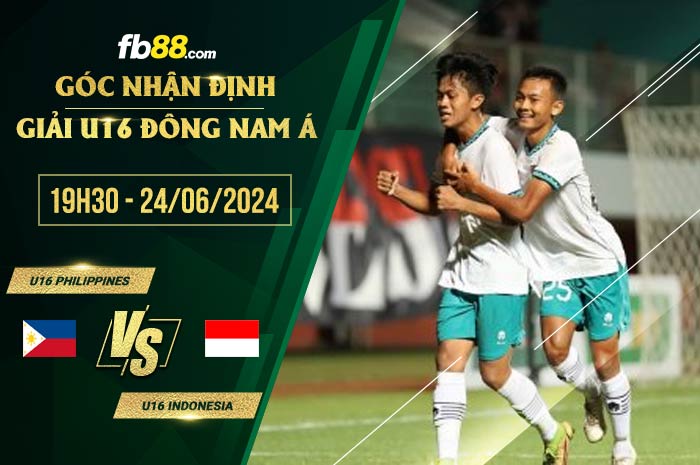 fb88-soi kèo U16 Philippines vs U16 Indonesia