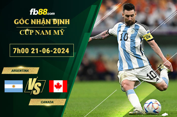 Fb88 bảng kèo trận đấu Argentina vs Canada