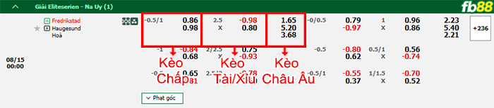Fb88 bảng kèo trận đấu Fredrikstad vs Haugesund