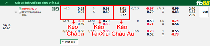 Fb88 bảng kèo trận đấu Hammarby vs Brommapojkarna