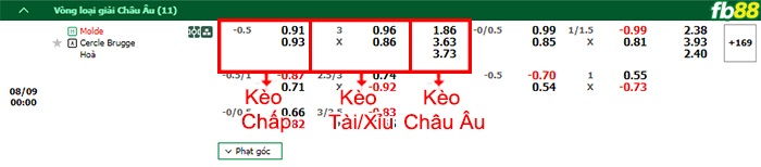 Fb88 bảng kèo trận đấu Molde vs Cercle Brugge