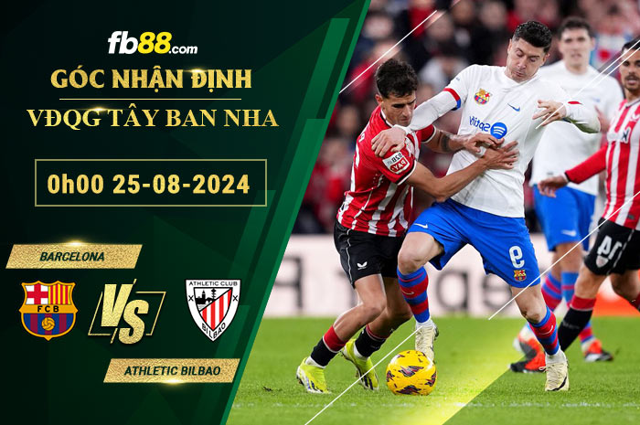 Fb88 soi kèo trận đấu Barcelona vs Athletic Bilbao