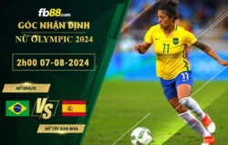 Fb88 soi kèo trận đấu nữ Brazil vs nữ Tây Ban Nha