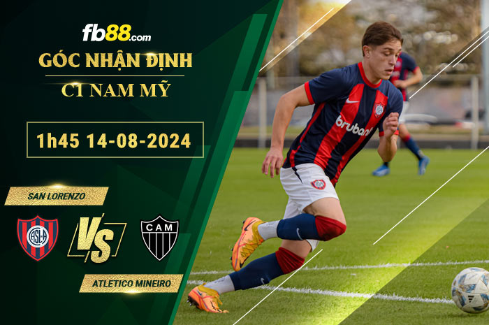 Fb88 soi kèo trận đấu San Lorenzo vs Atletico Mineiro