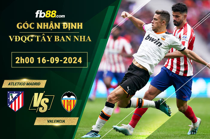 Fb88 soi kèo trận đấu Atletico Madrid vs Valencia