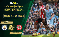 Fb88 bảng kèo trận đấu Man City vs Brentford