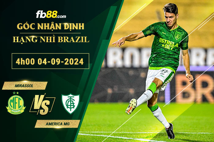Fb88 soi kèo trận đấu Mirassol vs America M