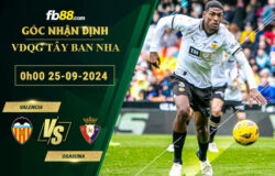 Fb88 soi kèo trận đấu Valencia vs Osasuna