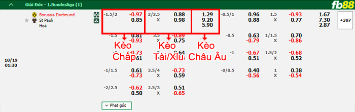 Fb88 bảng kèo trận đấu Dortmund vs St. Pauli