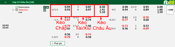 Fb88 bảng kèo trận đấu Ferencvarosi vs Tottenham