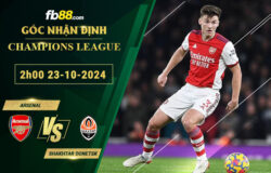 Fb88 soi kèo trận đấu Arsenal vs Shakhtar Donetsk