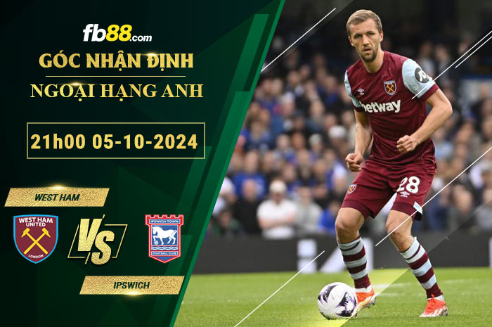 Fb88 soi kèo trận đấu West Ham vs Ipswich