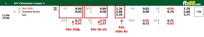 fb88-bảng kèo trận đấu Nam Định vs Tampines Rovers