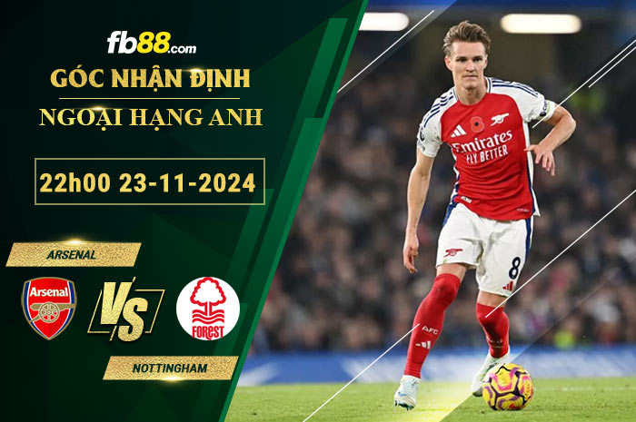 Fb88 soi kèo trận đấu Arsenal vs Nottingham