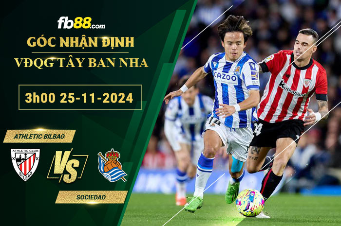 Fb88 soi kèo trận đấu Athletic Bilbao vs Sociedad