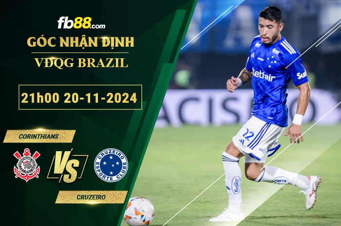 Fb88 soi kèo trận đấu Corinthians vs Cruzeiro