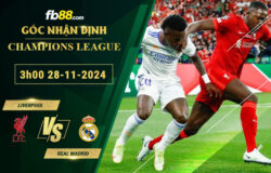 Fb88 soi kèo trận đấu Liverpool vs Real Madrid