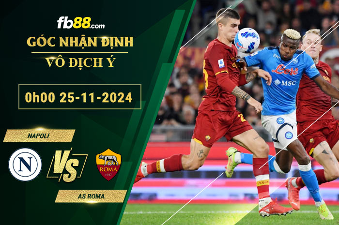 Fb88 soi kèo trận đấu Napoli vs AS Roma