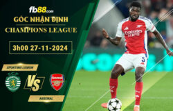 Fb88 soi kèo trận đấu Sporting Lisbon vs Arsenal