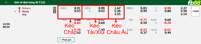 Fb88 bảng kèo trận đấu Bologna vs AC Monza