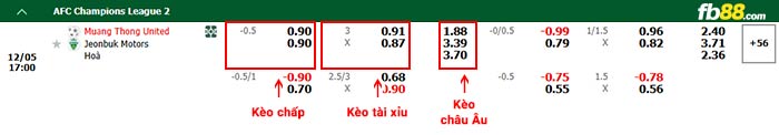 fb88-bảng kèo trận đấu Muangthong vs Jeonbuk