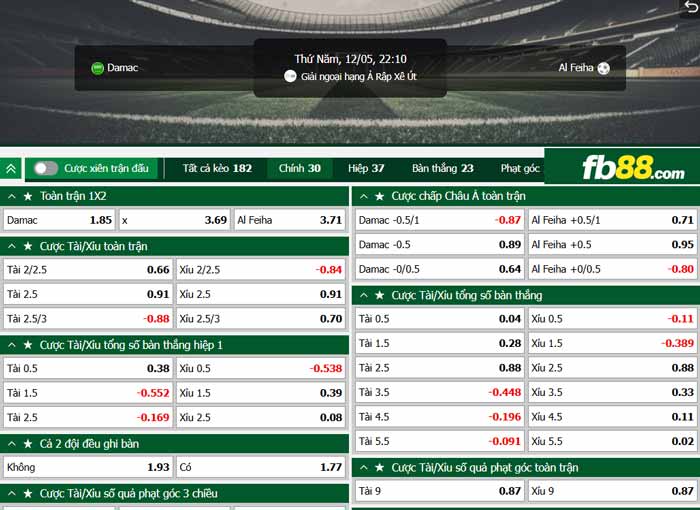 fb88-chi tiết kèo trận đấu Damac vs Al-Fayha