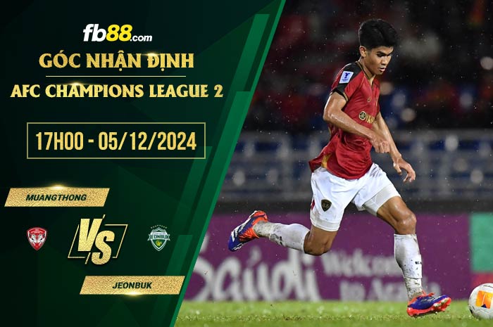 fb88-soi kèo Muangthong vs Jeonbuk