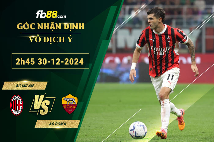 Fb88 soi kèo trận đấu AC Milan vs AS Roma